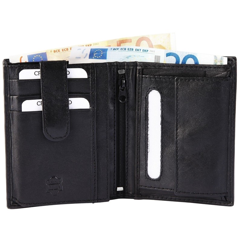 Akzent 3000036 Men's Wallet Real Leather Portrait Format 12 x