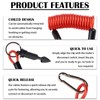 4Ft Trailer Breakaway Cable,High-Elasticity Trailer Brake Away Cable with Clip＆Pin,Spring-Coiled