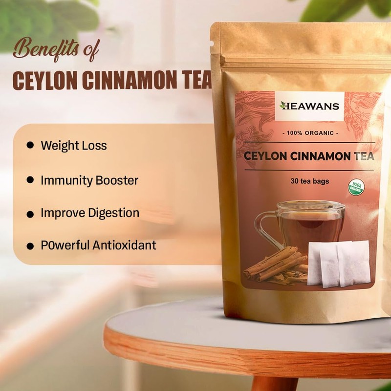 Organic Ceylon Cinnamon Tea Bags | 30 count