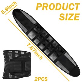 GEDEUBAN 2 PCS Faja Lumbar Para Mujer, Para La Espalda & Columna De Trabajo Pesado, Breathable & Adjustable