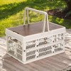 Camping Box | Foldable Picnic Basket,Utility Crates with Handles and