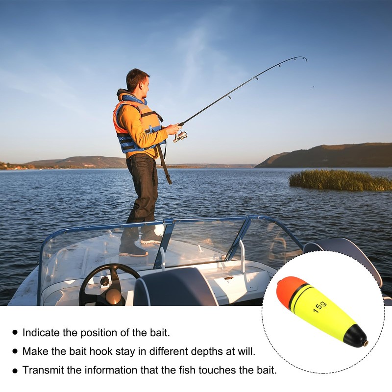 PATIKIL 0.5 oz 2 Pack Fishing Slip Bobbers Eva Fishing