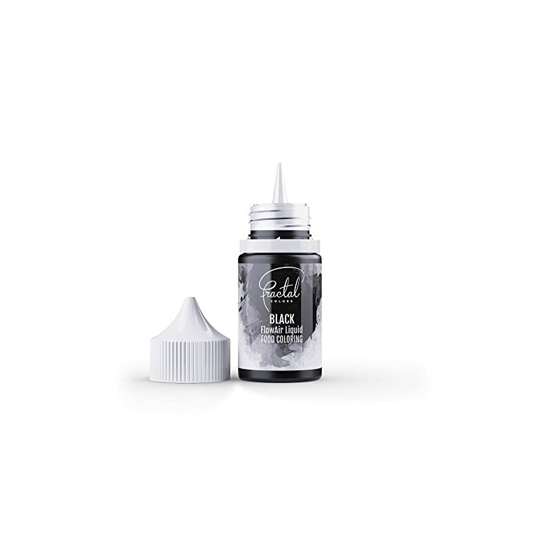 Fractal Colours FlowAir Airbrush Liquid Food Colouring 30ml Black