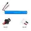 BTEDZSW 2 Pack 7.4V 2000mAh Battery Splatter Ball Gun Battery