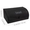 AuldHome Farmhouse Black Bread Box; Retro Vintage Style Enamel Countertop
