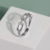 Sterling Silver Ring for Women Dainty Stackable Engagement Ring Promise