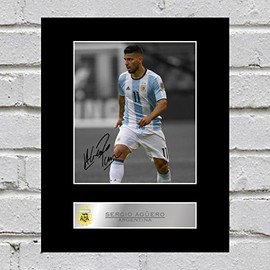 Sergio Aguero Argentina Signed Photo Display
