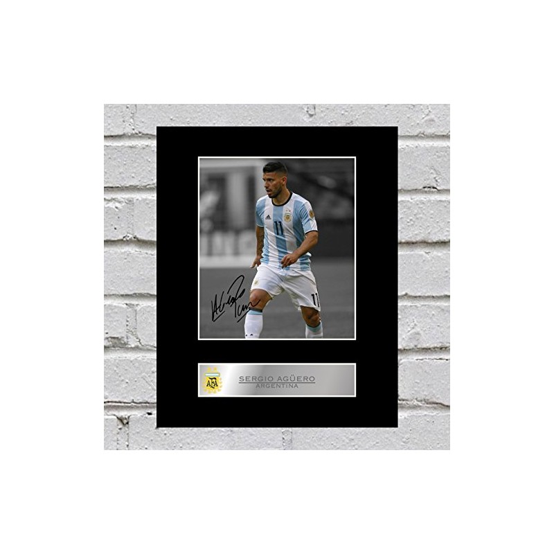 Sergio Aguero Argentina Signed Photo Display