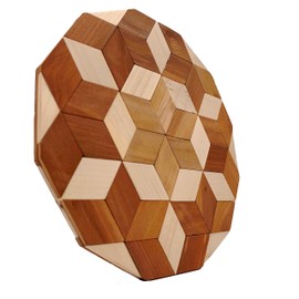 Decorative Wooden Trivet for Table - Large Wood Trivet Hot Pads for Hot Dishes - Round Table Runner Wood Hot Plate Pad