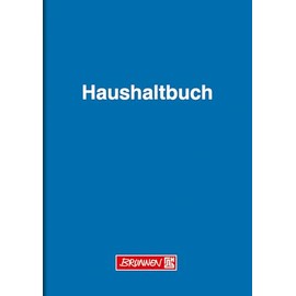 Brunnen 1010161 Business Book Household Book Glossy Cardboard with Expense Form A5 148 x 210 mm 40 Blue