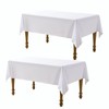 Fantastshop 2 Pack White Table Cloths Rectangular, Solid Rectangle Polyester