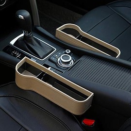 Relleno de espacio for asiento de coche, organizador de consola de asiento de piel sintética de primera calidad, organizador de bolsillo for coche,...