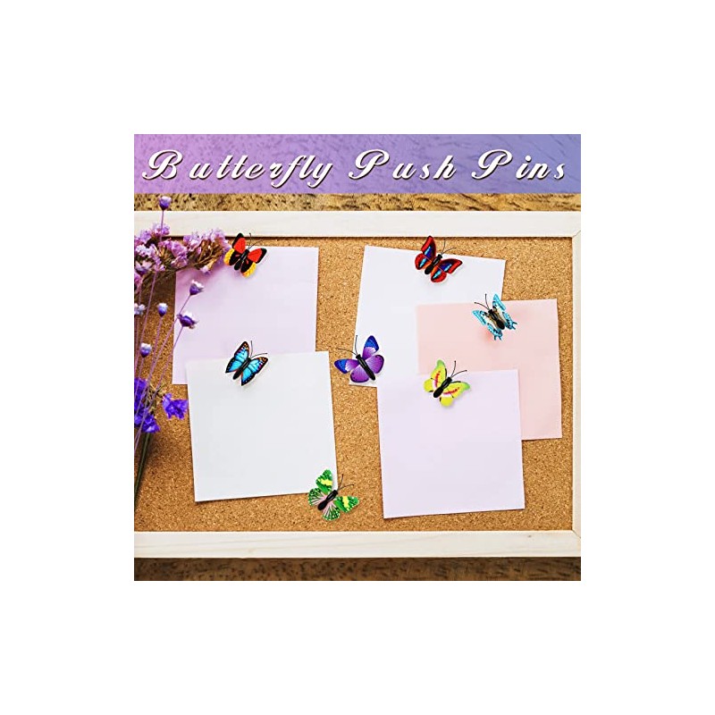 Epakh Tachuelas de Mariposa Decorativas con Efecto 3D, Multicolor, 30