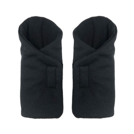 Tetote Hand Warmer [with Hand Warmer Pocket] Far-Infrared Wrap-Around Velcro Arm Warmer for Women and Men, Cold Protection, Far-Infrared Rays, Thermo Light, with Filling, Black