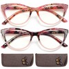 YTDBNS Cat Eye Reading Glasses for Women, Eyeglasses, Blue Light