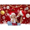 CHAIYA 8x6ft Red Christmas Backdrop Merry Christmas Party Backdrop Christmas