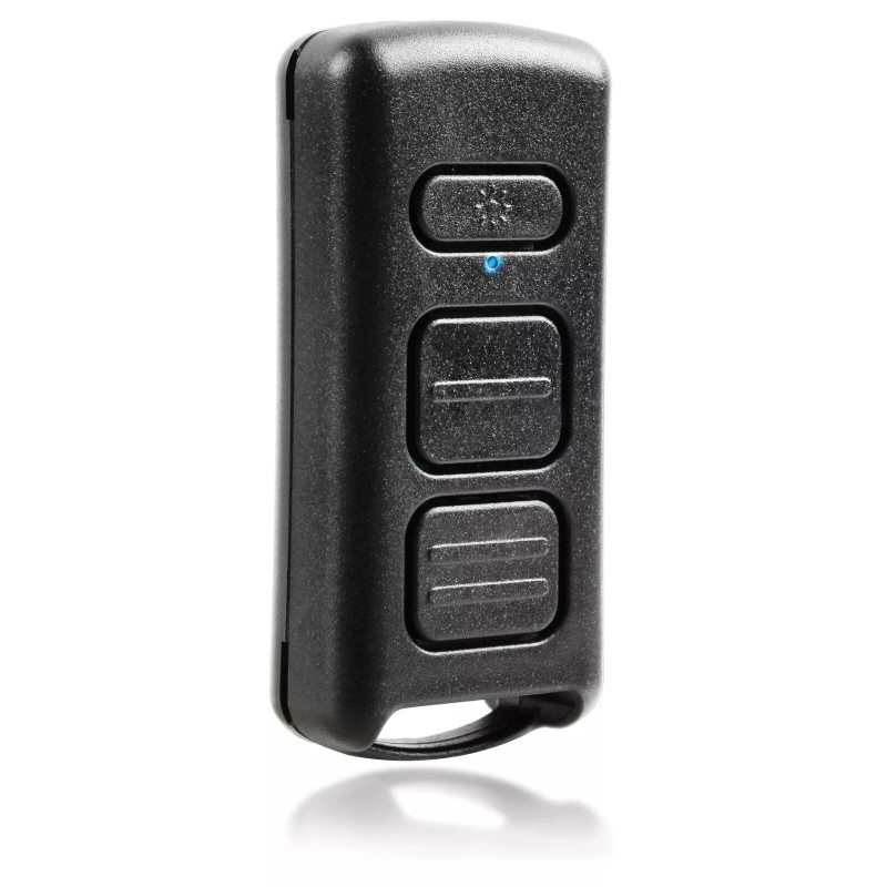 NAR Black 3-Button Garage Door Remote Opener with Flashlight for