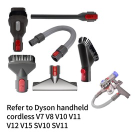 Ulimymei Vacuum Attachment Kit for Dyson V15 V12 V11 V10 V7 V8, Extension Hose & Vacuum Attachments Replacement Brush Crevice Tool