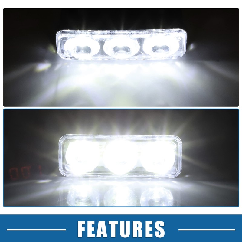 A ABSOPRO Car LED Daytime Running Light Bar 3.4Inch Bumper