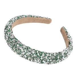 UOPMQGB Women's Rhinestone Glitter Headband, Sparkling Sequins Decoration, Fashion Women's Hat Jewellery, Padded Hair Bands, Women's Hair Accessories, Girls Hair Bands (Green)