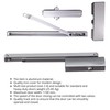 PALMAT Automatic Adjustable Hydraulic Door Closer with Slide Track Arm