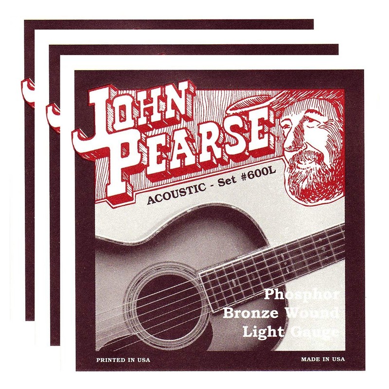 John Pearse Cuerdas Acústicas Luz Bronce Fósforo 12-53 (paquete de
