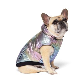 Canada Pooch Iridescent Shiny Puffer Vest for Dogs, 3X-Small