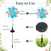 360° Solar Wind Spinners with Led Lights, Windmill for Yard