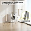 BIREN Foldable Clothes Drying Rack Tripod Clothes Rack with Clips