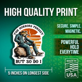 Frog Quote Magnets - Inspirational Frog Art - Motivational Frog Sticker Magnet- 2 Pack - Made in USA - PLDFMAG3332