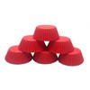Bakehope Standard Baking Cups, Classic Red Greaseproof Festive Cupcake Liners,