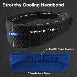 5PCS Cooling Headbands, Stretchy Cooling Sweatbands, Moisture-Wicking Sports Headbands for Men Workout, Yoga, Running, Biking