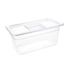 Vogue Polycarbonate Plastic 1/3 Gastronorm Container 150 mm Deep, Clear,