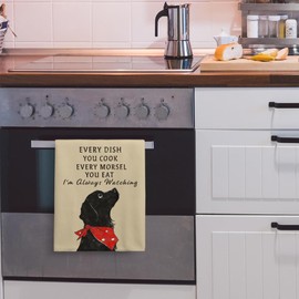 AMM Funny Dog Kitchen Towels Decorative Dish Towels, Dog Mom Gifts for Women Dog Lovers, 16x27 Inch Golden Retriever Dog Dish Cloths Absorbent Soft Microfiber for Kitchen Decor