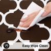 smiry Rectangle Table Cloth Cover, Waterproof Vinyl Tablecloth with Flannel