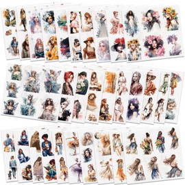 Knaid People Scrapbook Sticker Set (30 Sheets, 236 Assorted Pieces) - Journaling Scrapbooking Stickers Planner Sticker Dolls with Diverse Girls & Women for Junk Journal Supplies Laptops Water Bottles