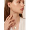 LILIE&WHITE Women's Gold Hoop Earrings with Pearl Detail - Elegant