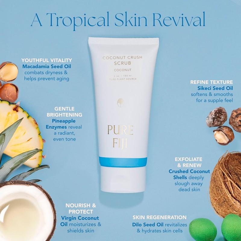 Pure Fiji Coconut Crush Scrub Guava / 퓨어 피지 코코넛