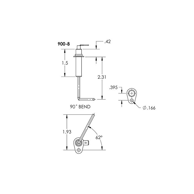Duralight Furnace Flame Sensor Direct Replacement For Lennox - Armstrong