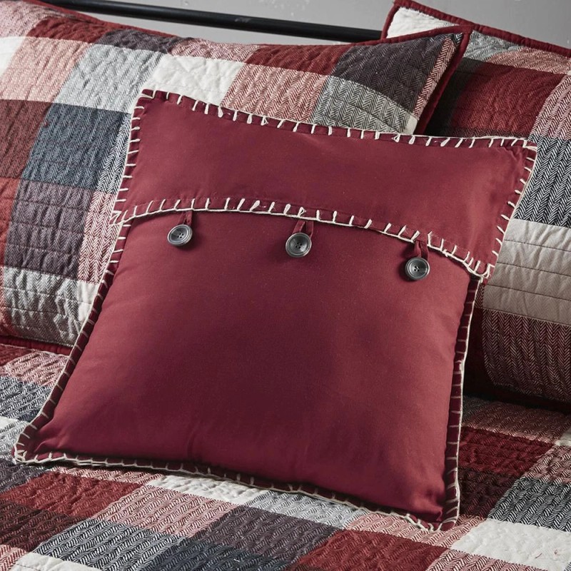 Madison Park 100% Polyester Herringbone Printed 6pcs Reversible Daybed Cover