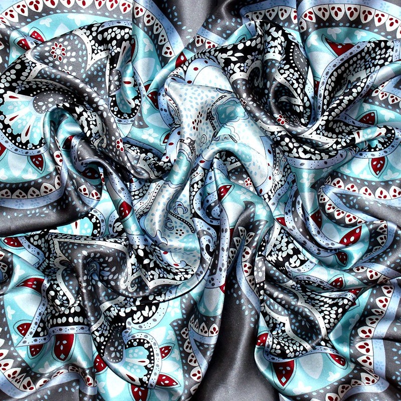 Lorenzo Cana Women’s Silk Scarf 100% Silk Baroque with Paisley