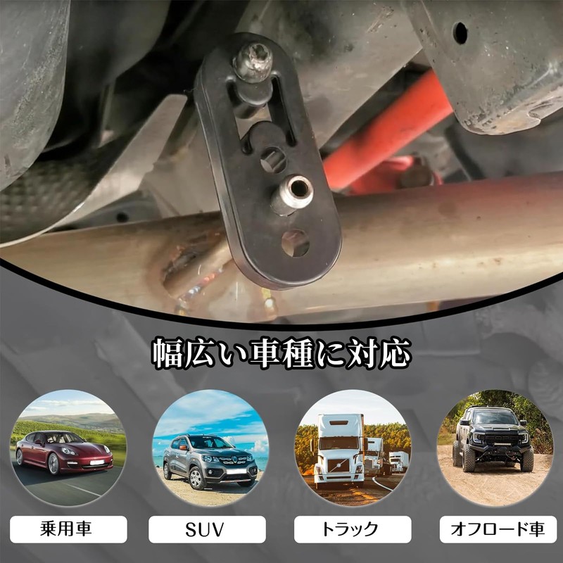 JUJUGO Muffler Hanger Mount, Reinforced Exhaust Pipe Rubber Hanger, Vibration