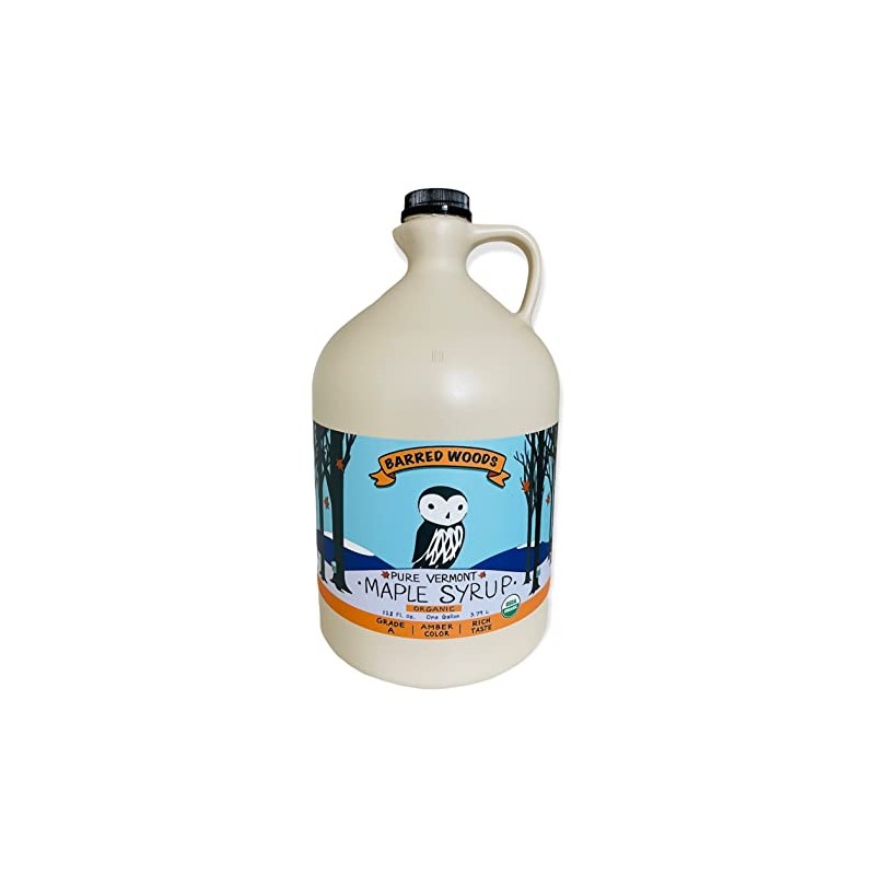 Organic 1 Gallon Amber Rich Vermont Maple Syrup - Grade