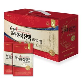 고려홍삼진흥원 6년근 고려 홍삼 진액 프리미엄 50ml 30포 /파우치 스틱/ 홍삼액 Korea Red Ginseng Promotion Institute 6-Year-Old Red Ginseng Extract Premium 50ml 30 Sachets / Pouch Stick / Red Ginseng Extract