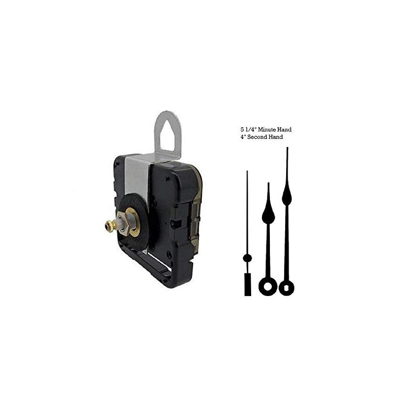 Seiko-SKP Quartz Clock Movement Kit with 5" Black Spade Hands
