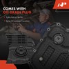 A-Premium Transmission Oil Pan with Drain Plug & Gasket Compatible