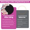WedDecor 7.2ft (220cm) Black Round Backdrop Cover Adjustable Spandex Wrinkle