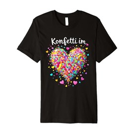 Confetti In colorful confetti heart Premium T-Shirt