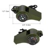 PATIKIL Emergency Whistle, 3-in-1Survival Whistles with Compass Thermometer Lanyard for