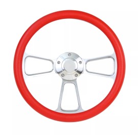 Forever Sharp 1965-70 Ford Falcon, Comet, Ranchero Red Steering Wheel & Boss Adapter